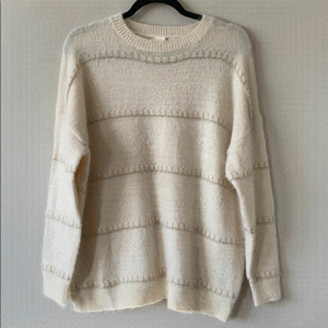 Dreamers Knit Metallic Detail Cozy Sweater.